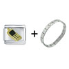 Cell  Phone  Black Italian Charm Bracelet