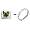  Siamese  Cat Face Combination Italian Charm Bracelet