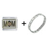  Mom  With Flower Combination Italian  Charm  Bracelet