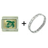  Sea   Turtle  Green Italian Charm Bracelet