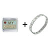 Heart My  Daughter  Italian Charm Bracelet