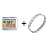 Heart My Niece Combination Italian Charm Bracelet