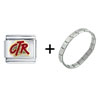 Ctr Red Logo Combination Italian Charm Bracelet