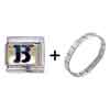 Letter B Golden  Italian   Charm   Bracelets 