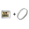 I Love Curves  Gold   Italian   Charm  Bracelet