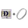 Letter D Golden Italian  Charm   Bracelets 