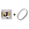 Letter J Golden Italian Charm  Bracelets  Combination