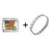 Usa Soccer  Italian   Charm  Bracelet