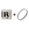 Letter R Golden  Italian   Charm   Bracelets 