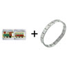 Train Double  Link   Italian   Charm  Bracelet