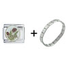 Mom Roses Italian Charm Bracelet