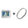 Cute  Wedding  Couple Italian Charm Bracelet