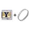 Letter Y Golden  Italian   Charm   Bracelets 