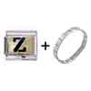 Letter Z Golden Italian  Charm   Bracelets 