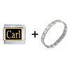 Carl  Name  Italian Charm Bracelet