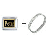 Peter  Name  Italian Charm Bracelet