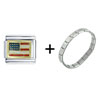  Usa   Flag   Italian   Charm  Bracelet FBT_T509_STARTER