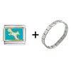  Bird  In The Sky Combination Italian Charm Bracelet