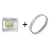 White  Cat  Italian Charm Bracelet FBT_T517_STARTER