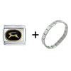  Capricorn  Black Italian Charm Bracelet