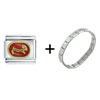  Aries  Red Italian Charm Bracelet