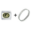  Virgo  Black Italian Charm Bracelet