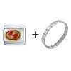  Pisces  Red Italian Charm Bracelet
