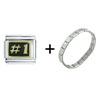 #1 Black Combination Italian Charm Bracelet
