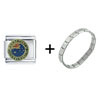  Australia  Flag Medallion Italian Charm Bracelet