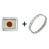 Flag Of Japan Italian Charm Bracelet
