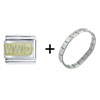 Wwjd White Combination Italian Charm Bracelet
