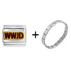 Wwjd Red  Italian  Charm  Bracelet 