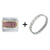 Wwjd Pink Italian  Charm   Bracelet 