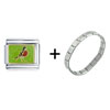 Bird  Singing  Italian Charm Bracelet