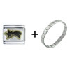 Black  Shooting   Star  Italian Charm Bracelet