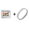 Classy  Mom  With Flower Combination Italian  Charm  Bracelet