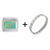  Sexy  Aqua Combination Italian Charm Bracelet