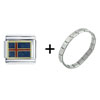 Flag Of Iceland Combination Italian Charm Bracelet