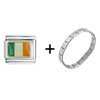 Flag Of Ireland Combination Italian Charm Bracelet