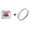 I Love  Summer  Italian Charm Bracelet