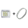  April  Diamond Color  Birthstone  Italian Charm Bracelet  ... 