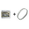 Volleyball  Mom   Italian   Charm  Bracelet