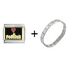 Love Football  Italian  Charm  Bracelet 