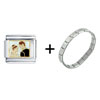  Wedding  Couple Italian Charm Bracelet