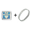 Girls Best Friend  Diamond  Italian Charm Bracelet