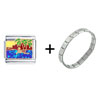  Tropical  Island Italian Charm Bracelet