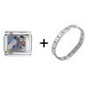Snowboarder Italian  Charm   Bracelet 