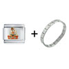 Jelly Bean On  Wall  Italian Charm Bracelet