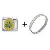 Two Peas In A Pod Combination Italian Charm Bracelet