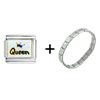 Cute  Queen  Crown Italian Charm Bracelet
